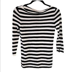 Loft Sweater Striped Boat Neck Lightweight XS #French #Preppy #Minimal